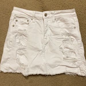 White denim skirt